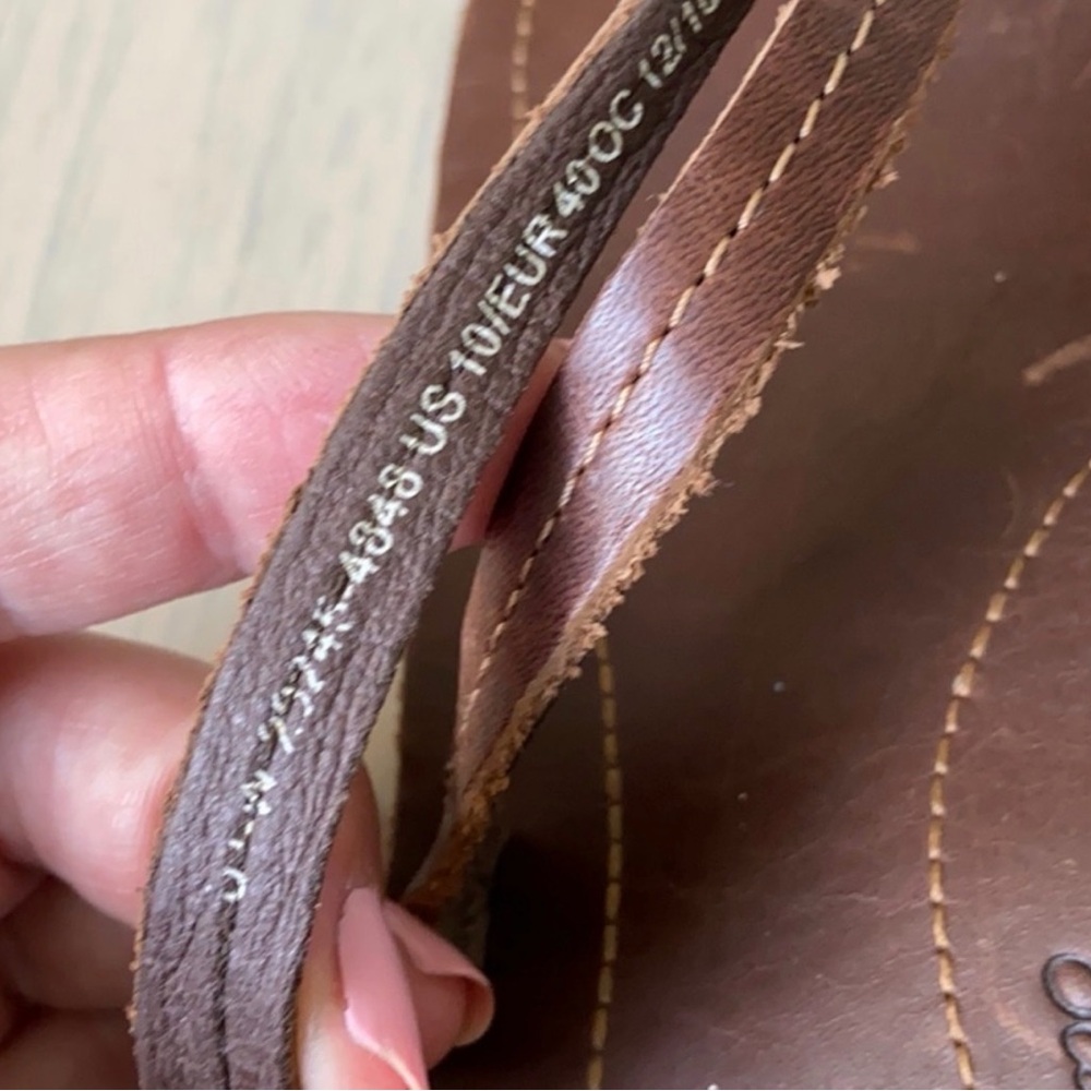 Brown Leather Thong Sandals - Picture 4 of 4